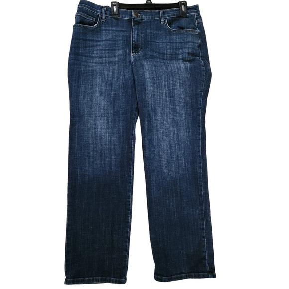 Lee womens mid rise jeans relaxed fit straight leg size 18 medium - Picture 3 of 7